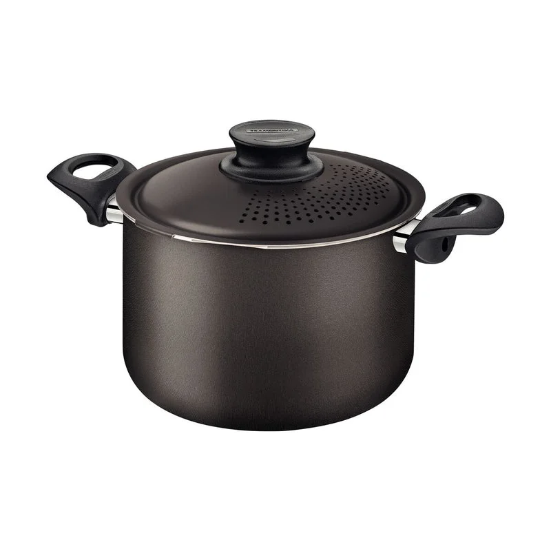 ترامونتينا Tramontina Paris Aluminum Pasta Cooker with Interior and Exterior Starflon Max Lead Nonstick Coating with Aluminum Lid, 24 cm 7,2 L